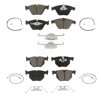 Ceramic Disc Brake Pads And Wear Sensors Front Rear Kit For BMW 335i xDrive