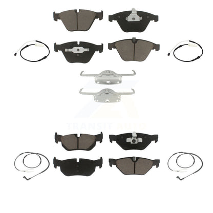 Ceramic Disc Brake Pads And Wear Sensors Front Rear Kit For BMW 323i 328i