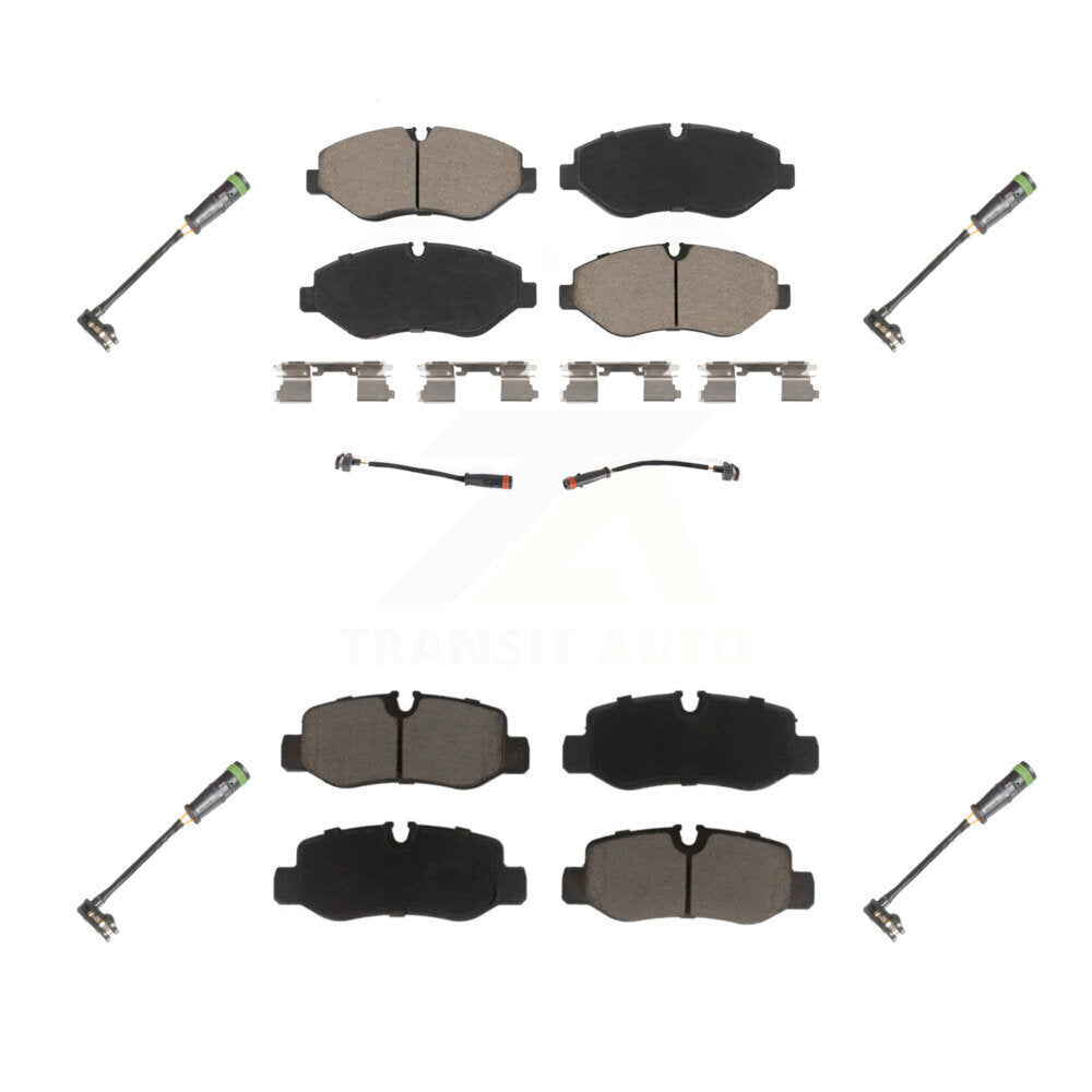 Ceramic Brake Pad Extra Wear Sensor Front Rear Kit For Mercedes-Benz Metris 2.0L