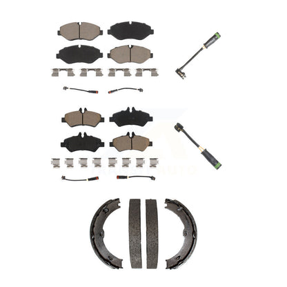 Ceramic Disc Brake Pads And Extra Wear Sensors Front Rear Kit For