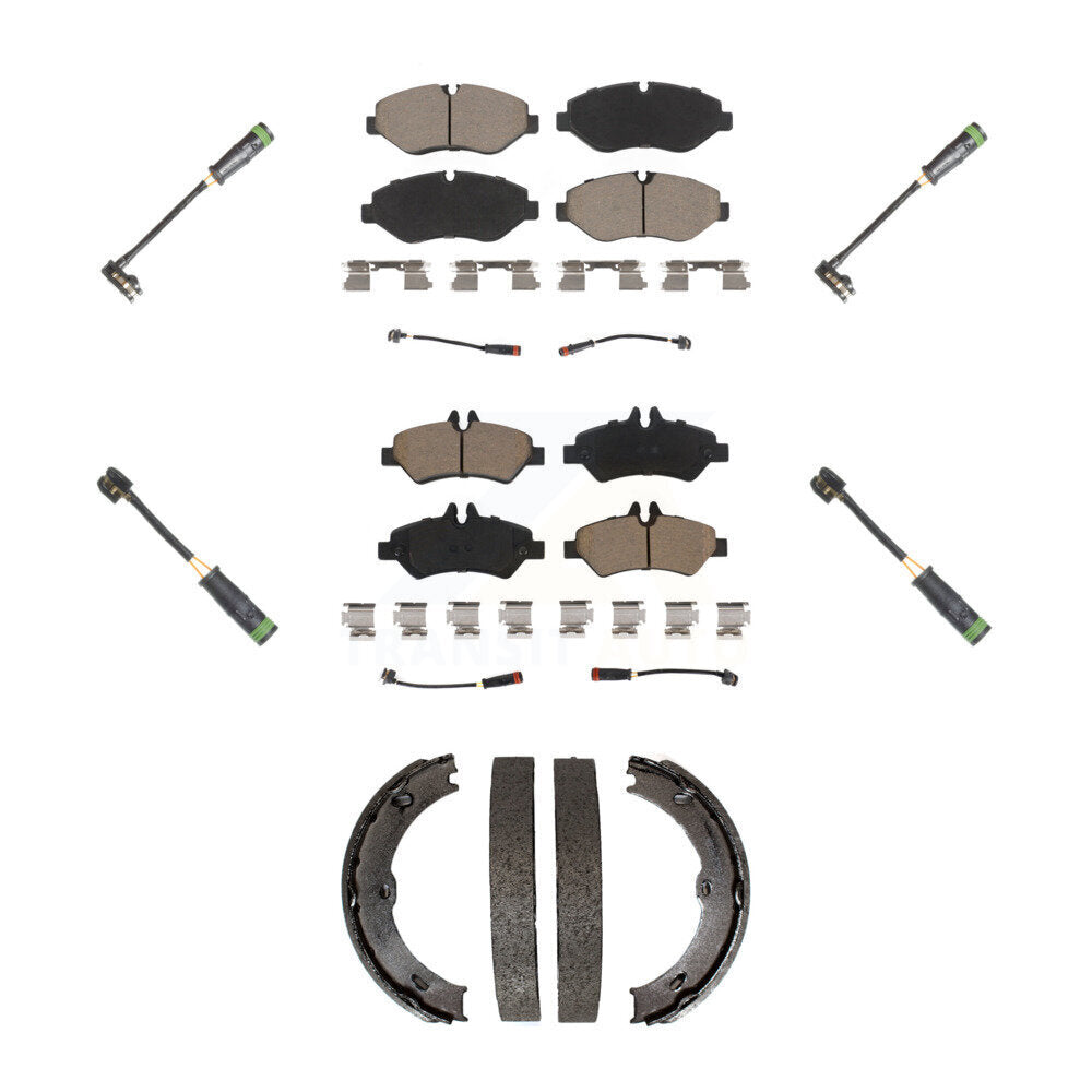 Ceramic Disc Brake Pads And Extra Wear Sensors Front Rear Kit For