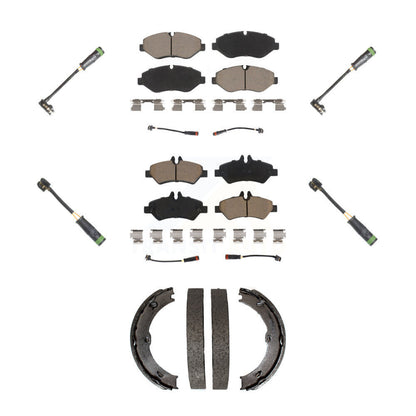 Ceramic Disc Brake Pads And Extra Wear Sensors Front Rear Kit For