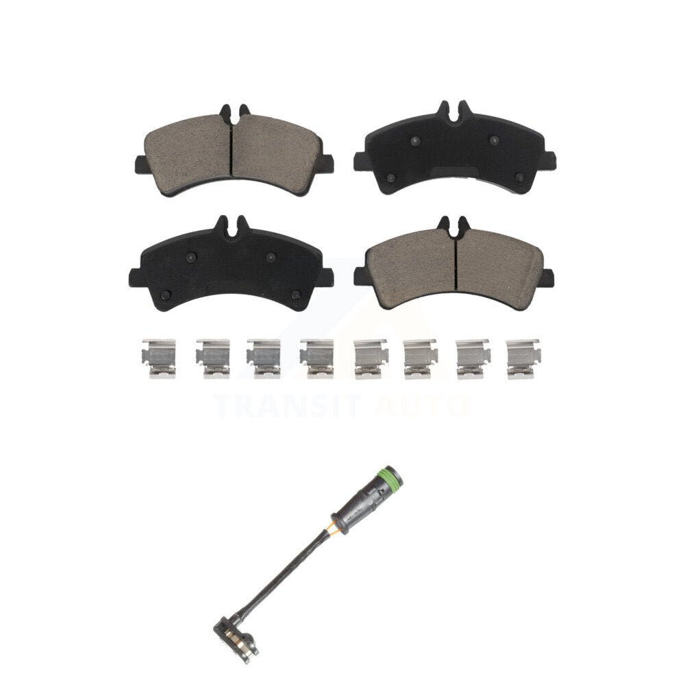 Ceramic Disc Brake Pads And Wear Sensors Rear Kit For Freightliner Sprinter 3500