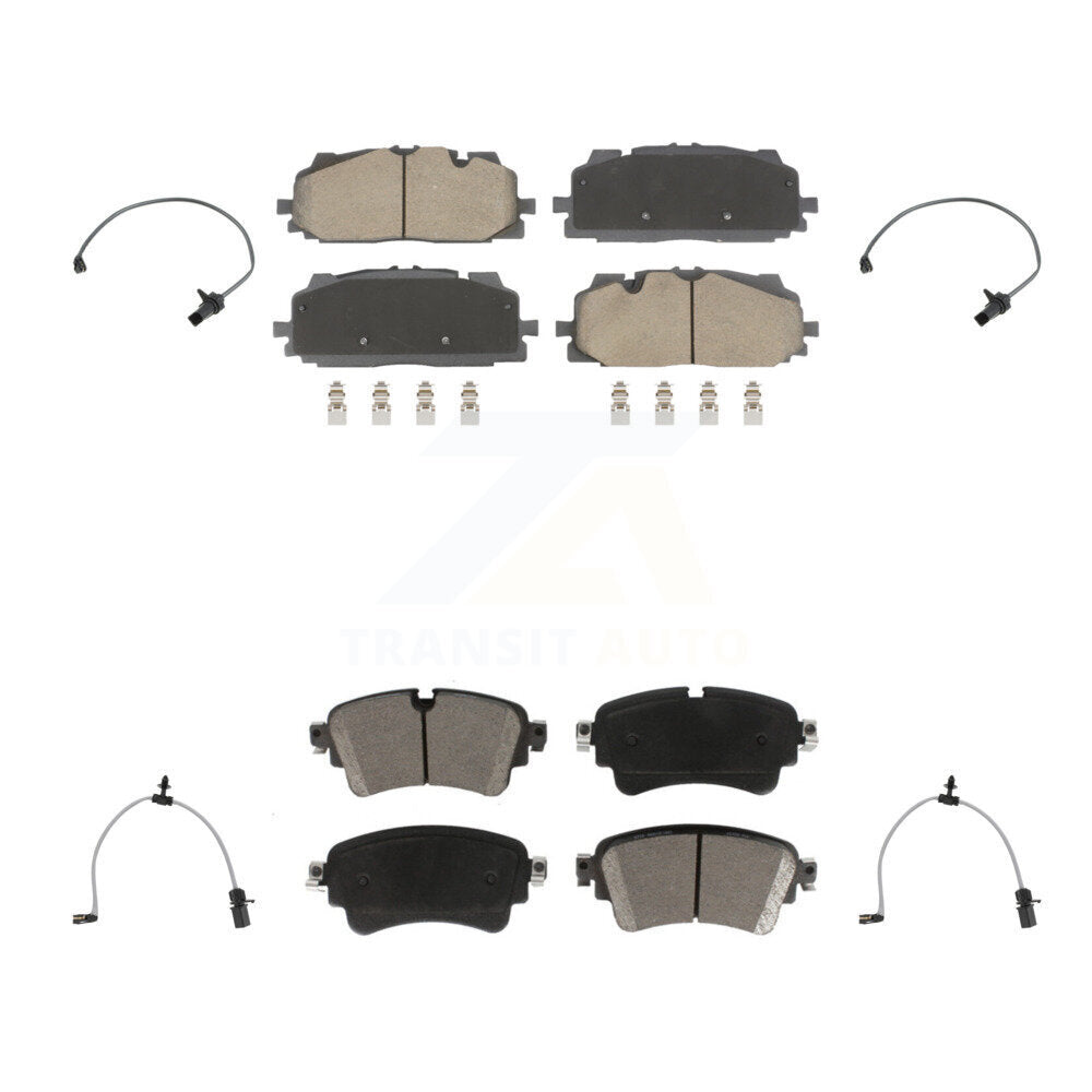 Ceramic Brake Pads & Wear Sensor Front Rear Kit For Audi A6 Quattro A7 Sportback