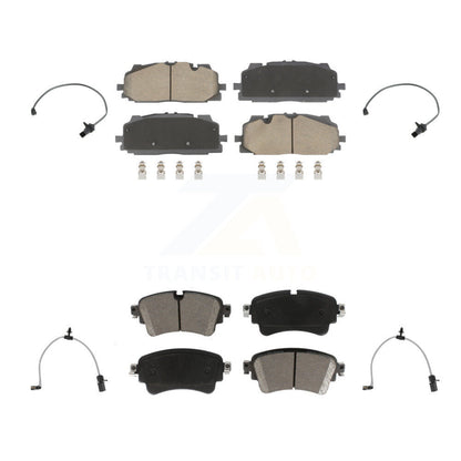Ceramic Brake Pads & Wear Sensor Front Rear Kit For Audi A6 Quattro A7 Sportback