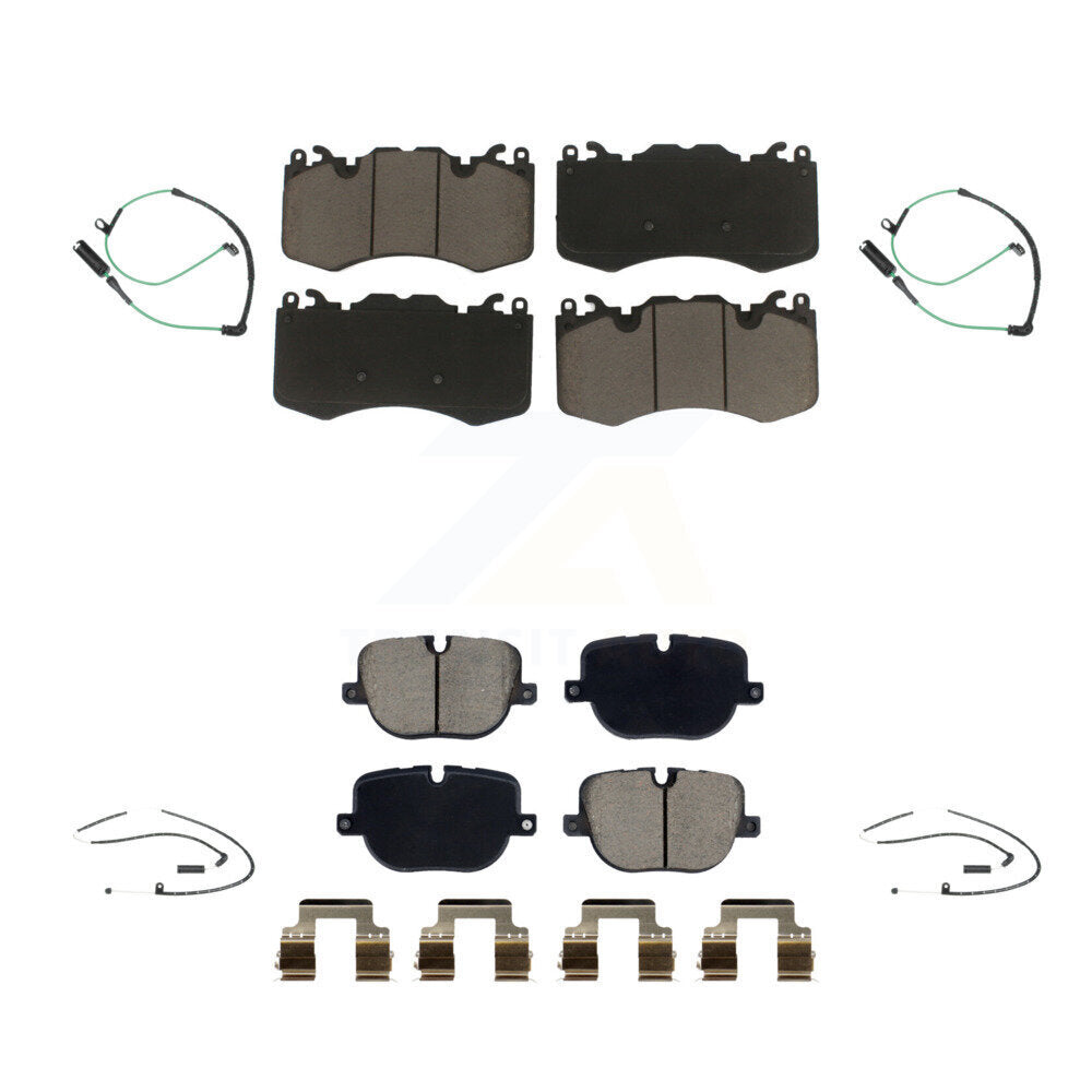 Ceramic Disc Brake Pads And Wear Sensors Front Rear Kit For Land Rover Range