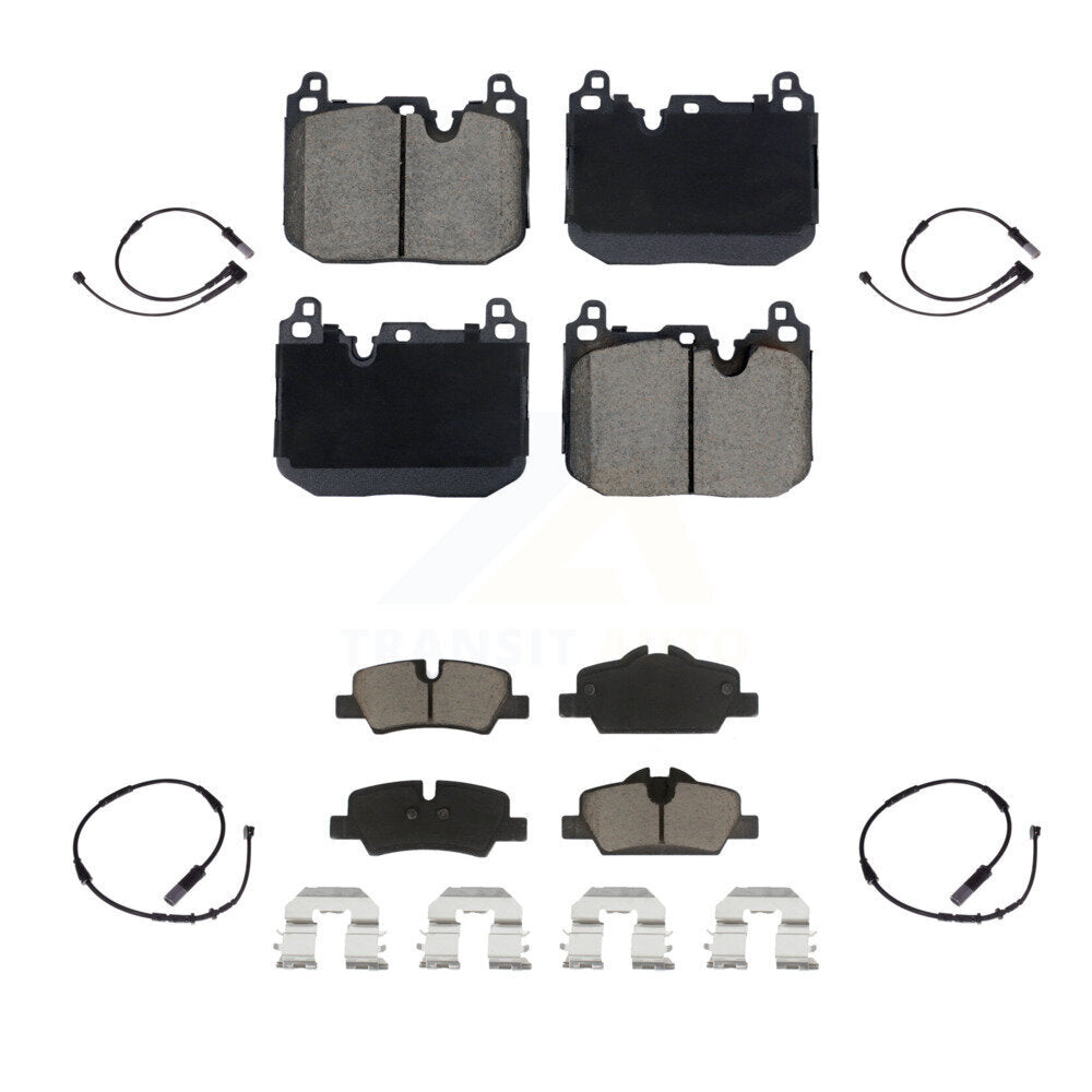 Ceramic Disc Brake Pads And Wear Sensors Front Rear Kit For Mini Cooper