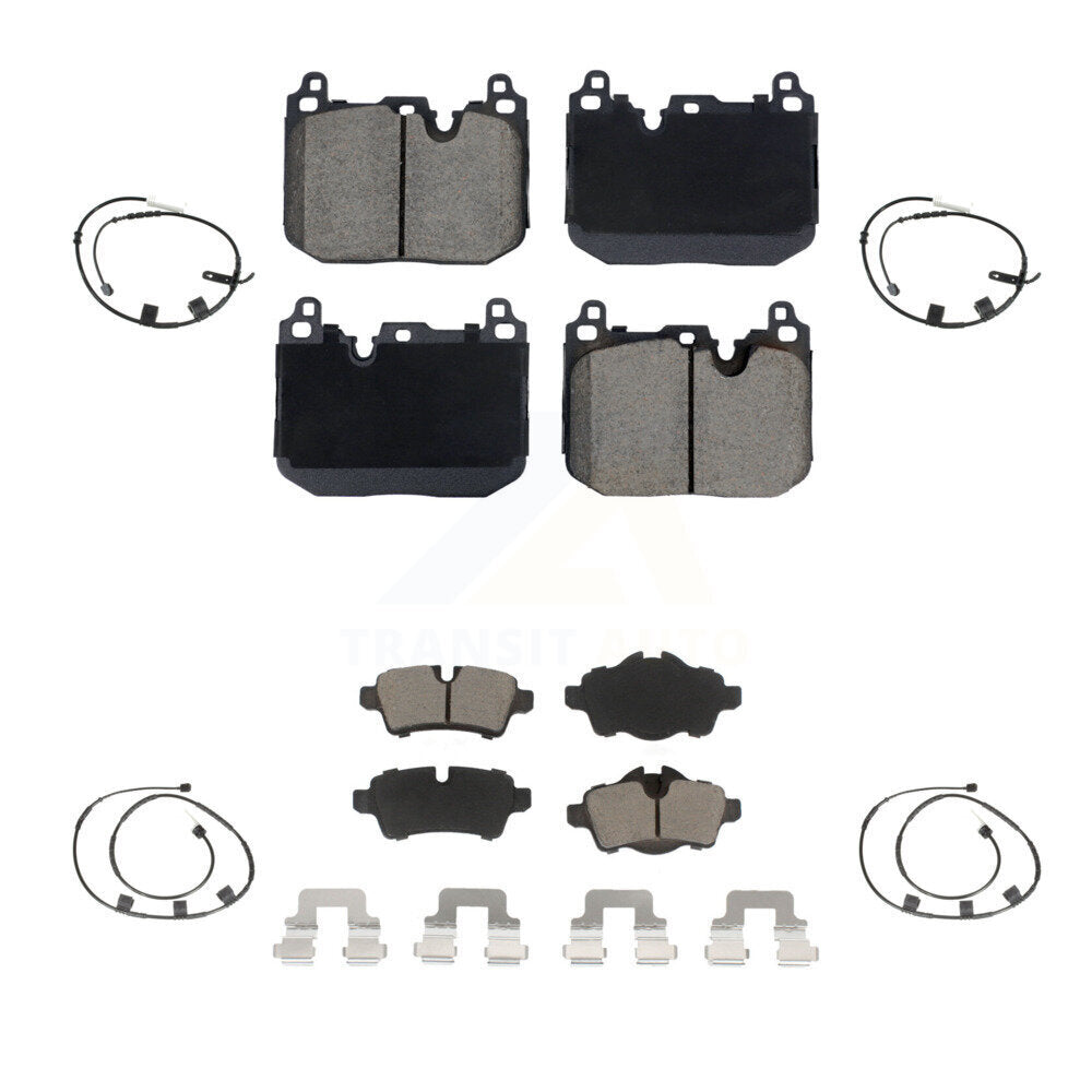 Ceramic Disc Brake Pads And Wear Sensors Front Rear Kit For Mini Cooper