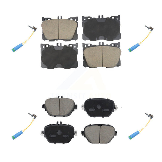 Ceramic Brake Pad Wear Sensor Front Rear Kit For Mercedes-Benz E400 E450 E43 AMG