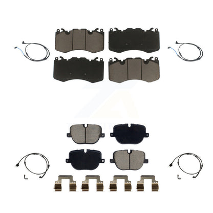 Ceramic Disc Brake Pad And Wear Sensor Front Rear Kit For Land Rover Range Sport