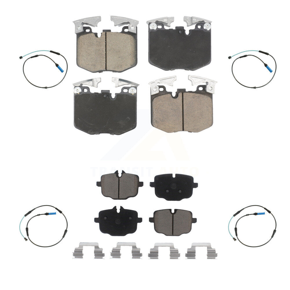 Ceramic Brake Pads Wear Sensor Front Rear Kit For BMW 530i xDrive 540i 750i 740e