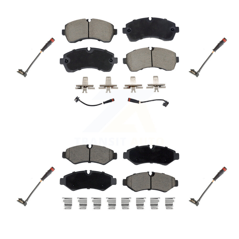 Ceramic Brake Pads & Extra Wear Sensor Front Rear Kit For Mercedes-Benz Sprinter