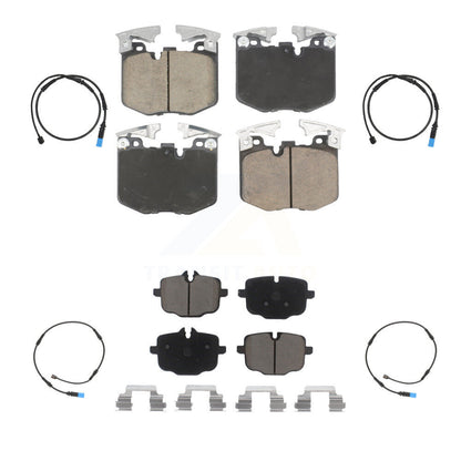 Ceramic Disc Brake Pads And Wear Sensors Front Rear Kit For BMW X5 X7