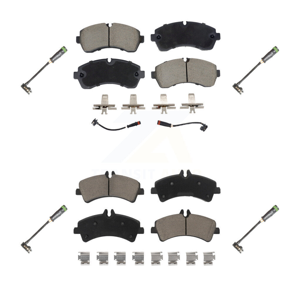 Ceramic Disc Brake Pads And Extra Wear Sensors Front Rear Kit For