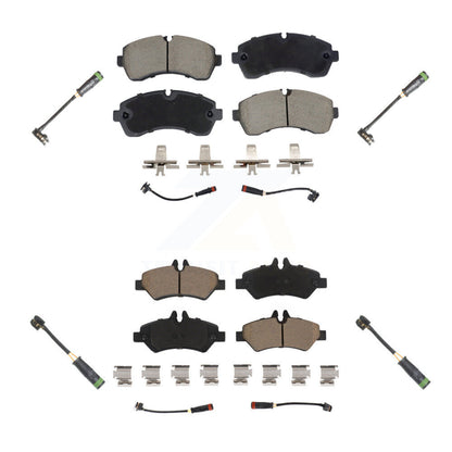 Ceramic Disc Brake Pads And Extra Wear Sensors Front Rear Kit For