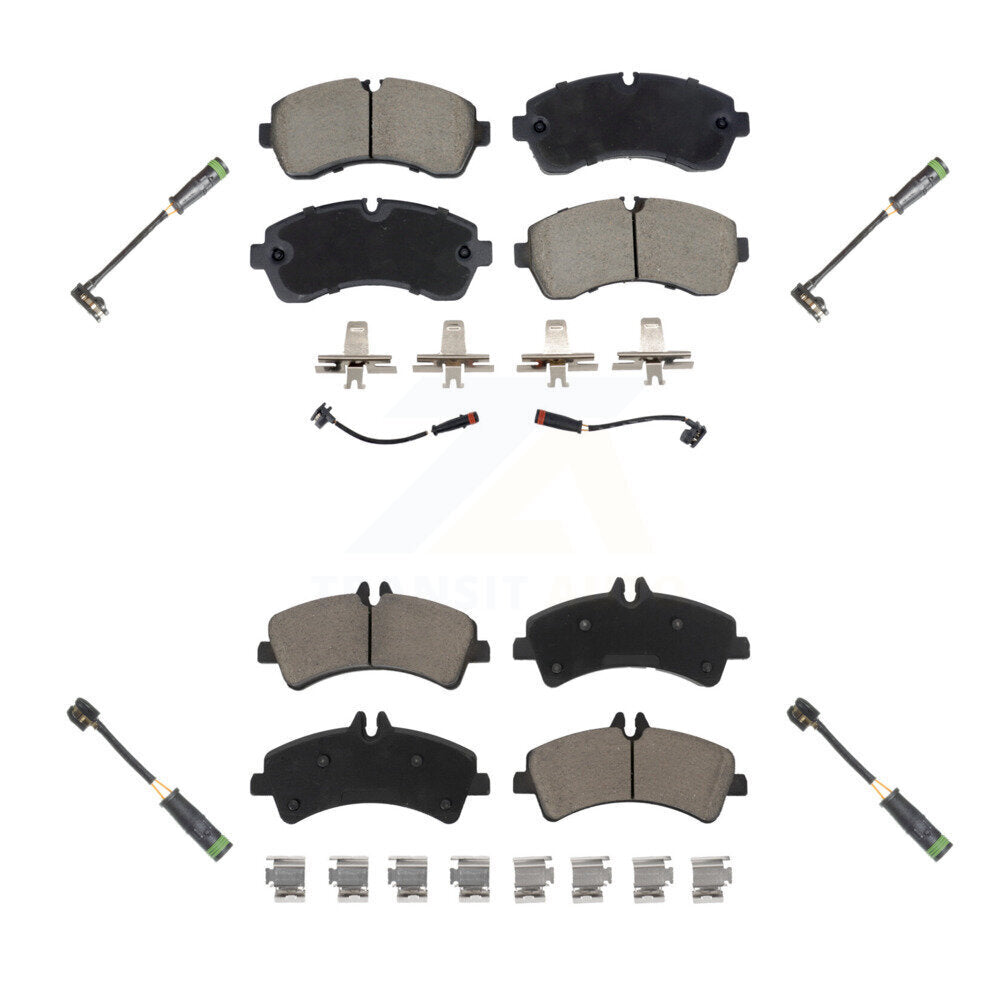 Ceramic Brake Pads & Extra Wear Sensor Front Rear Kit For Mercedes-Benz Sprinter
