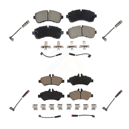Ceramic Disc Brake Pads And Extra Wear Sensors Front Rear Kit For