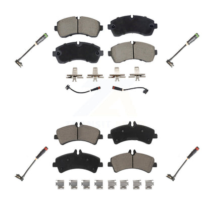 Ceramic Disc Brake Pads And Extra Wear Sensors Front Rear Kit For