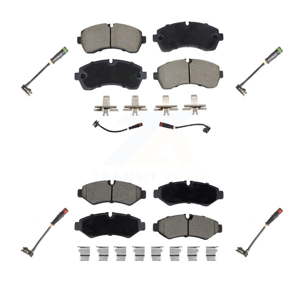 Ceramic Brake Pads & Extra Wear Sensor Front Rear Kit For Mercedes-Benz Sprinter