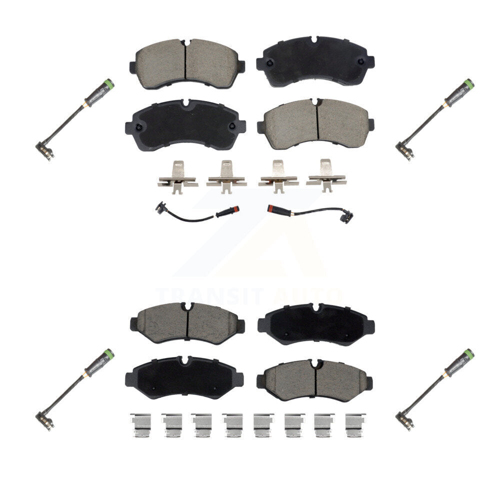 Ceramic Brake Pad And Extra Wear Sensor Front Rear Kit For Freightliner Sprinter