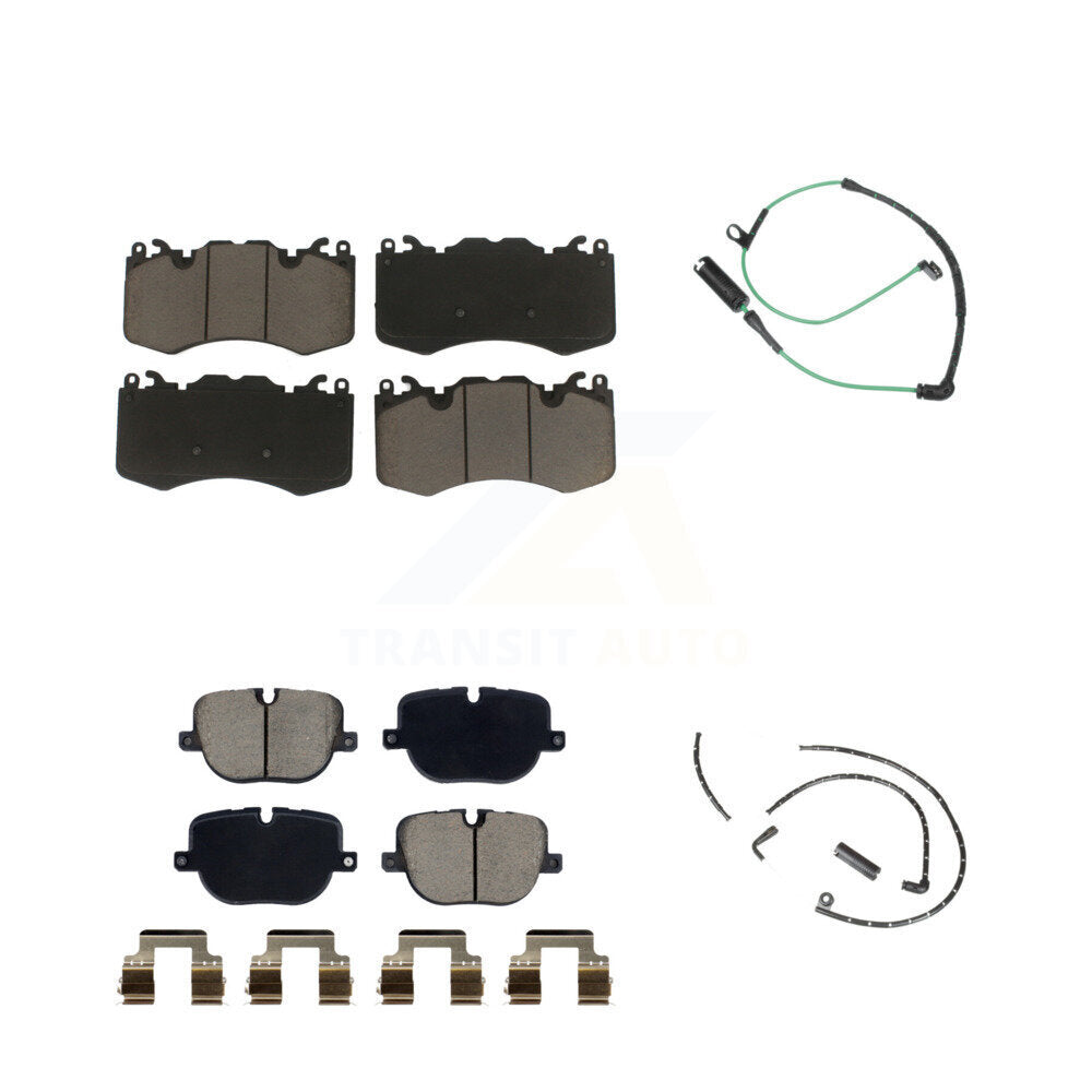 Ceramic Disc Brake Pads And Wear Sensors Front Rear Kit For Land Rover Range