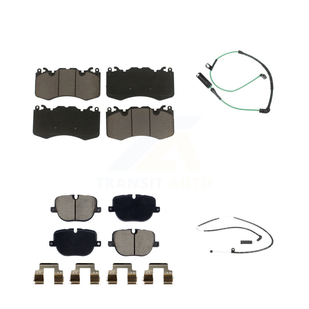 Ceramic Disc Brake Pads And Wear Sensors Front Rear Kit For Land Rover Range