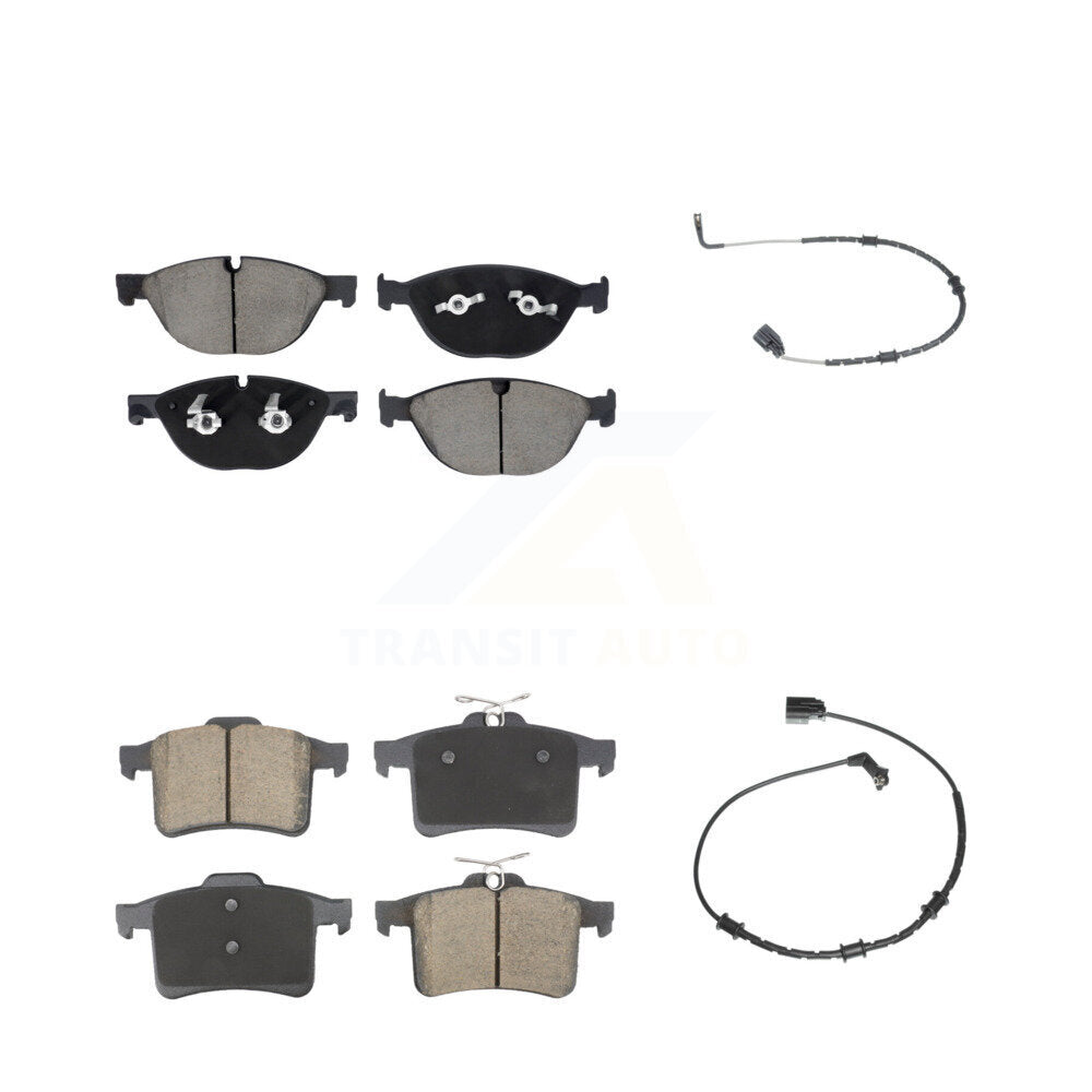 Ceramic Brake Pads Wear Sensor Front Rear Kit For Jaguar XF XJ XFR XKR XFR-S XJR