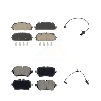 Ceramic Disc Brake Pads And Wear Sensor Front Rear Kit For Audi Q7 Q8 A8 Quattro