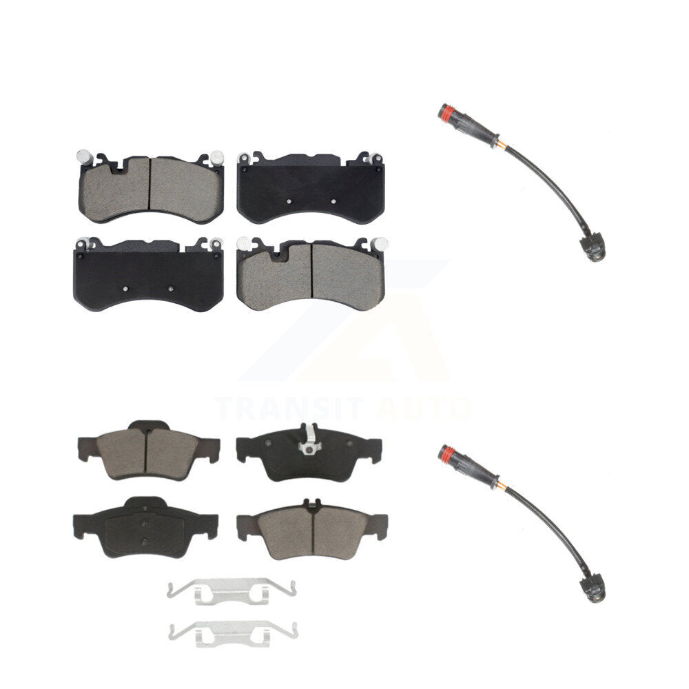 Ceramic Brake Pad And Wear Sensor Front Rear Kit For Mercedes-Benz SL63 AMG SL65