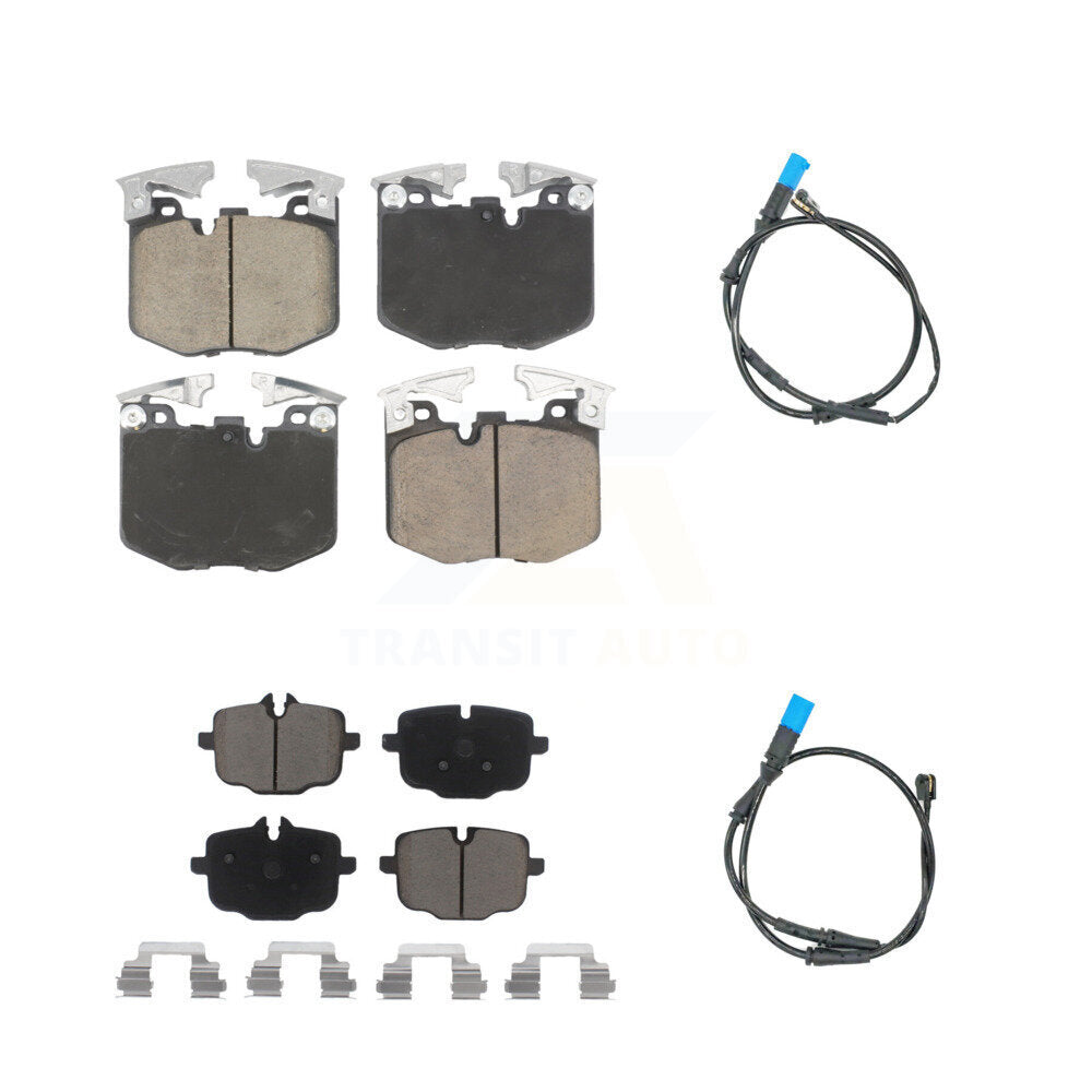 Ceramic Disc Brake Pads And Wear Sensors Front Rear Kit For BMW X3