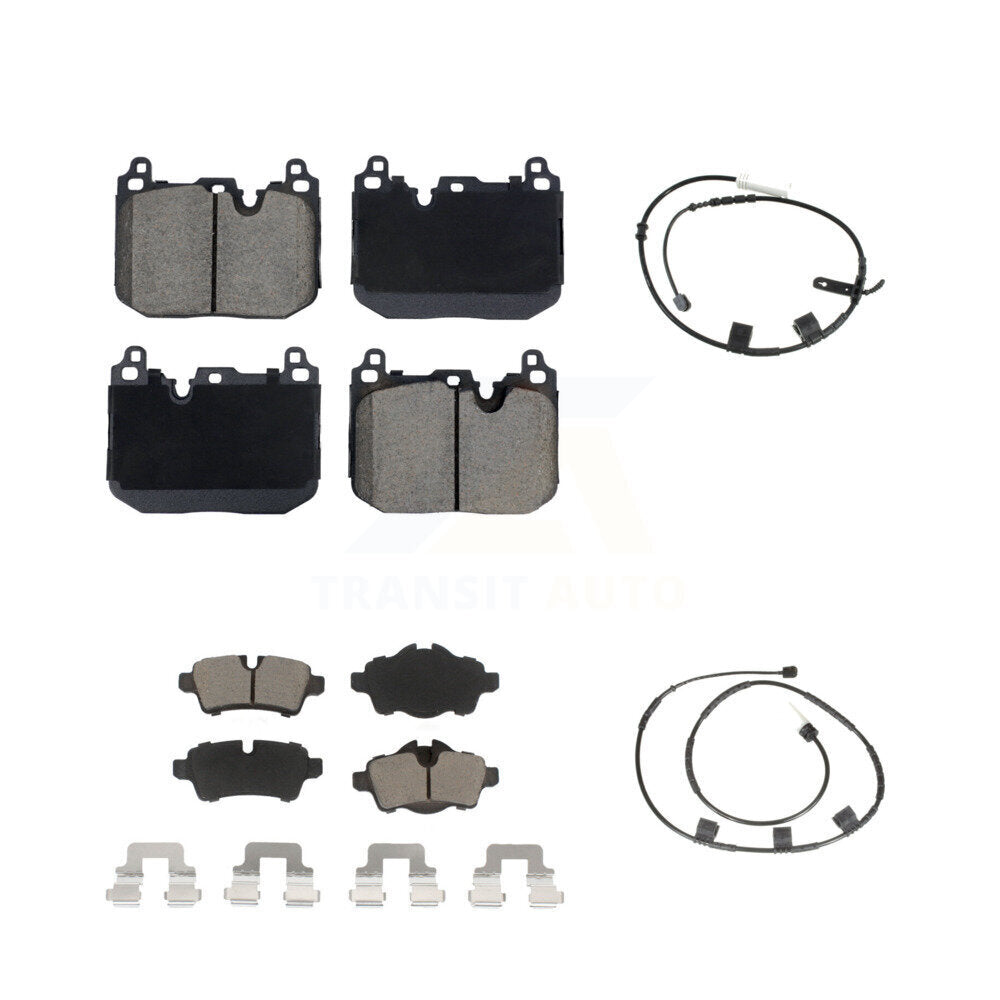 Ceramic Disc Brake Pads And Wear Sensors Front Rear Kit For Mini Cooper