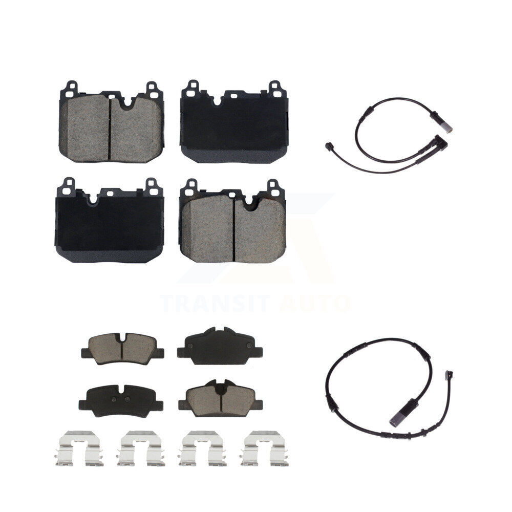 Ceramic Disc Brake Pads And Wear Sensors Front Rear Kit For Mini Cooper