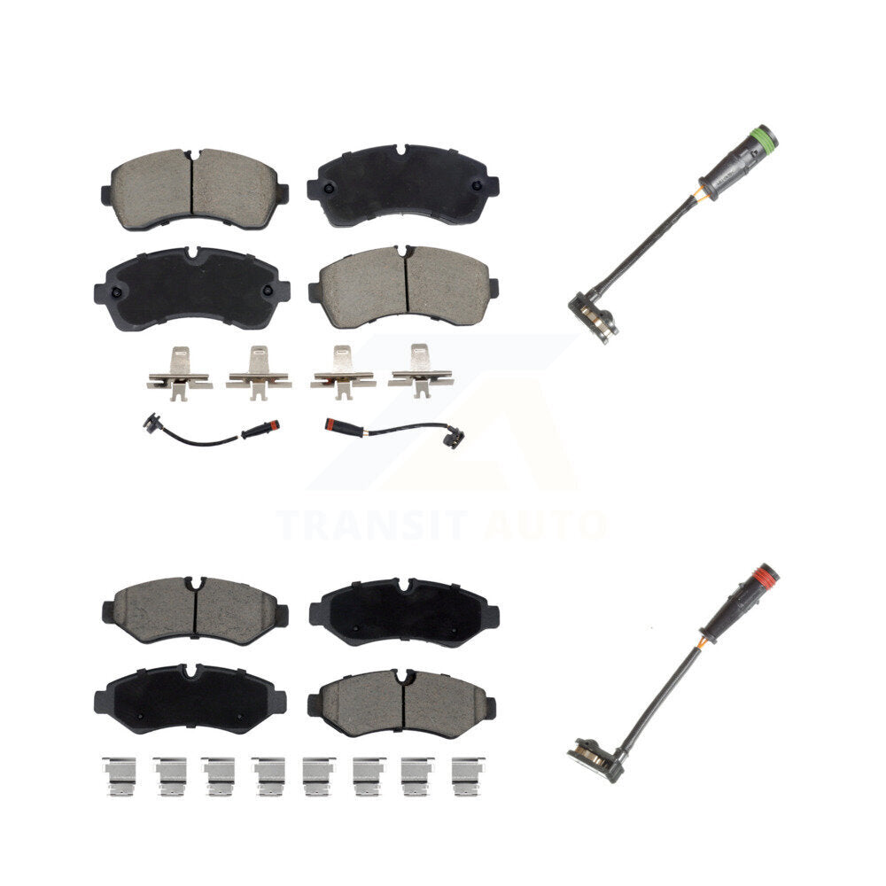 Ceramic Brake Pads & Extra Wear Sensor Front Rear Kit For Mercedes-Benz Sprinter