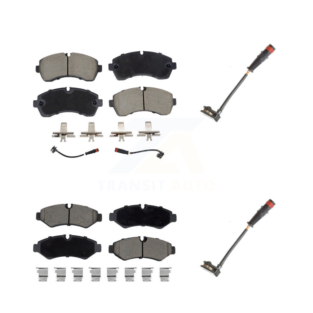 Ceramic Brake Pads & Extra Wear Sensor Front Rear Kit For Mercedes-Benz Sprinter