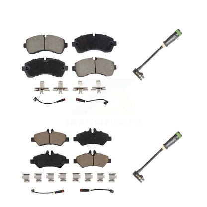 Ceramic Disc Brake Pads And Extra Wear Sensors Front Rear Kit For