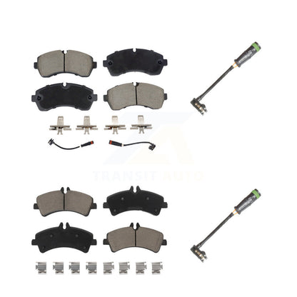 Ceramic Disc Brake Pads And Extra Wear Sensors Front Rear Kit For