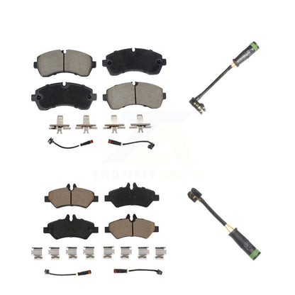 Ceramic Disc Brake Pads And Extra Wear Sensors Front Rear Kit For