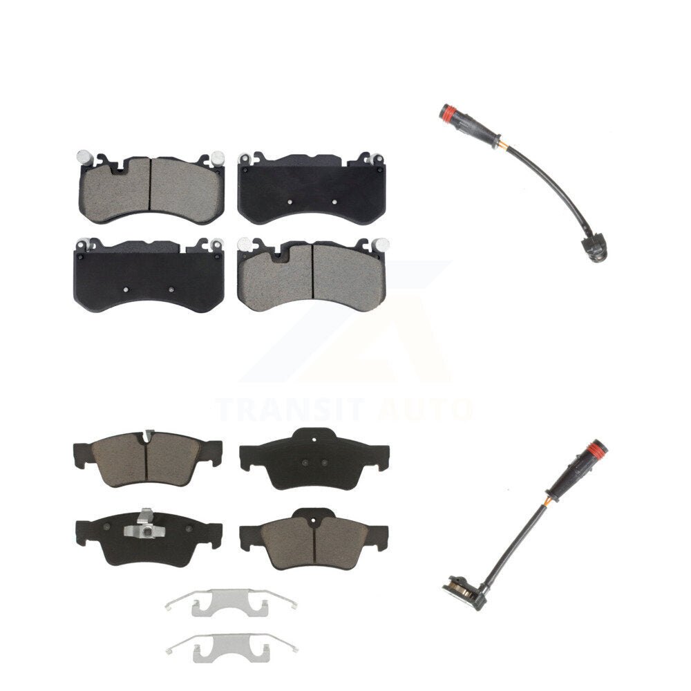 Ceramic Disc Brake Pads Wear Sensor Front Rear Kit For Mercedes-Benz G63 AMG G65