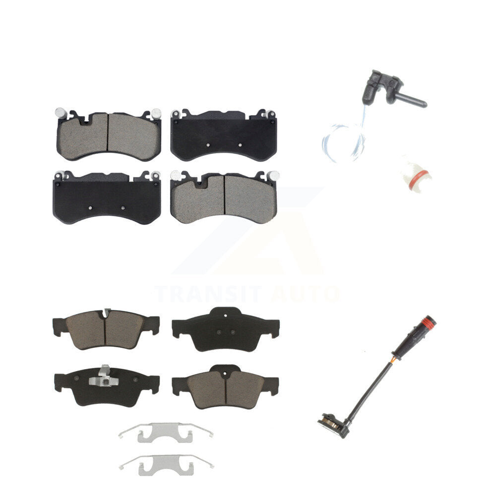 Ceramic Disc Brake Pads And Wear Sensor Front Rear Kit For Mercedes-Benz G63 AMG