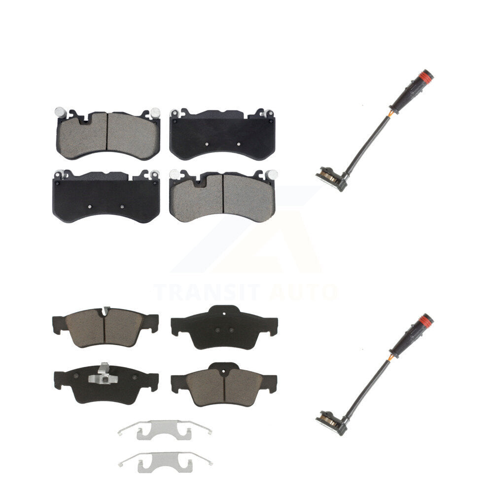 Ceramic Disc Brake Pads And Wear Sensor Front Rear Kit For Mercedes-Benz G63 AMG