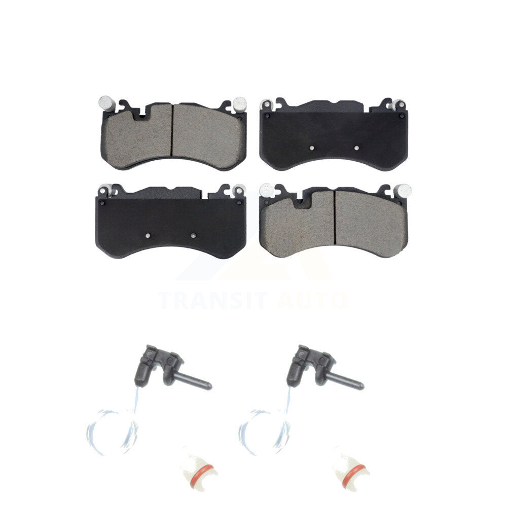 Ceramic Disc Brake Pads And Wear Sensor Pair Front Kit For Mercedes-Benz G63 AMG
