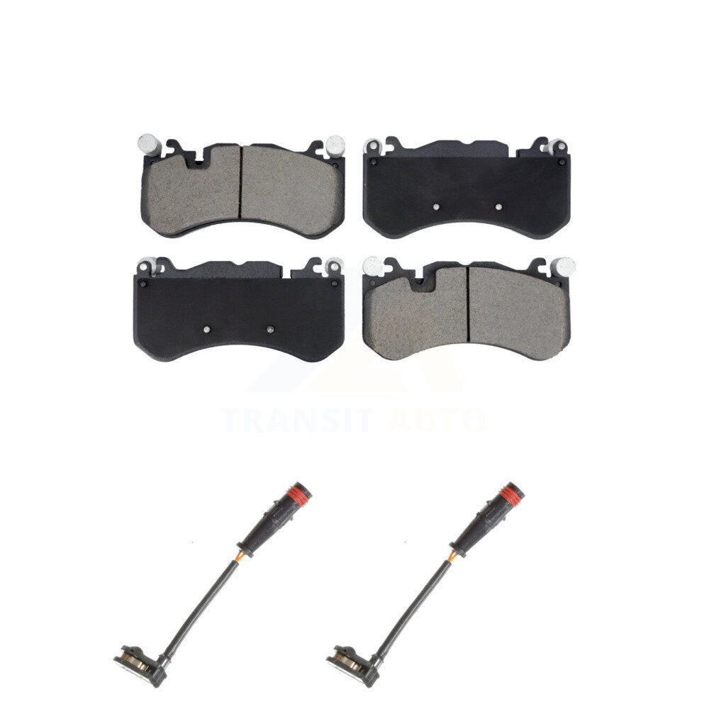 Ceramic Disc Brake Pads And Wear Sensor Pair Front Kit For Mercedes-Benz G63 AMG