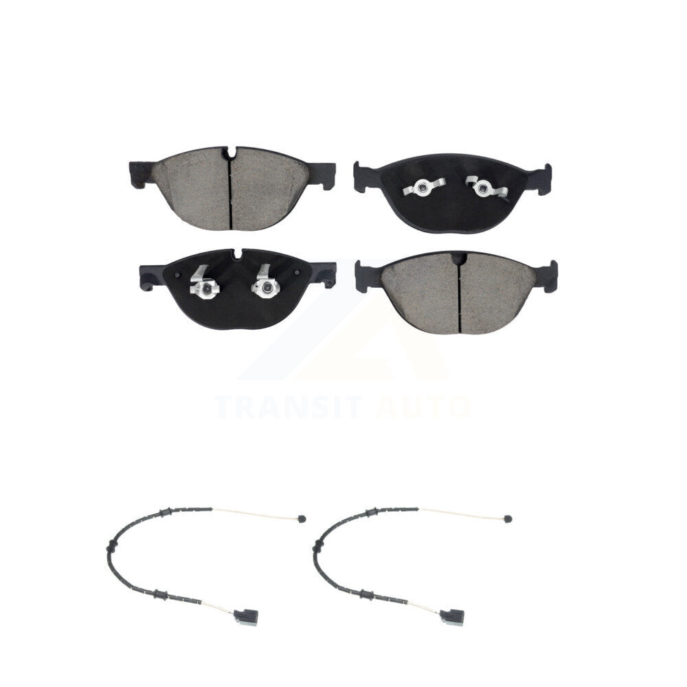 Ceramic Disc Brake Pads And Wear Sensor Pairs Front Kit For Jaguar XJ F-Type