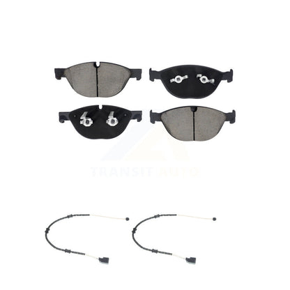 Ceramic Disc Brake Pads And Wear Sensor Pairs Front Kit For Jaguar XJ F-Type