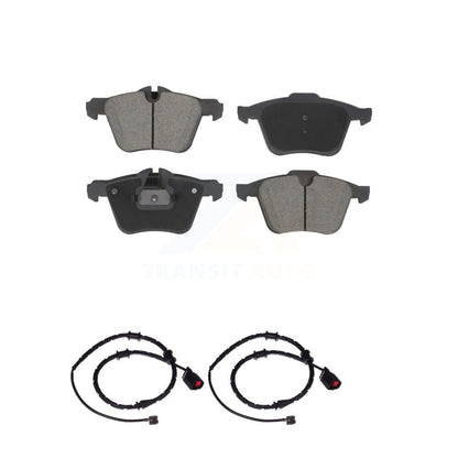 Ceramic Disc Brake Pads And Wear Sensor Pairs Front Kit For Jaguar XJ