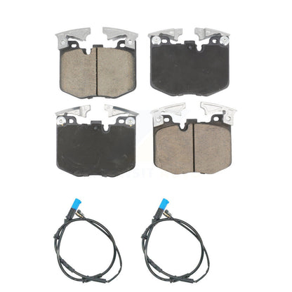 Ceramic Disc Brake Pads And Wear Sensor Pairs Front Kit For BMW X3 X4