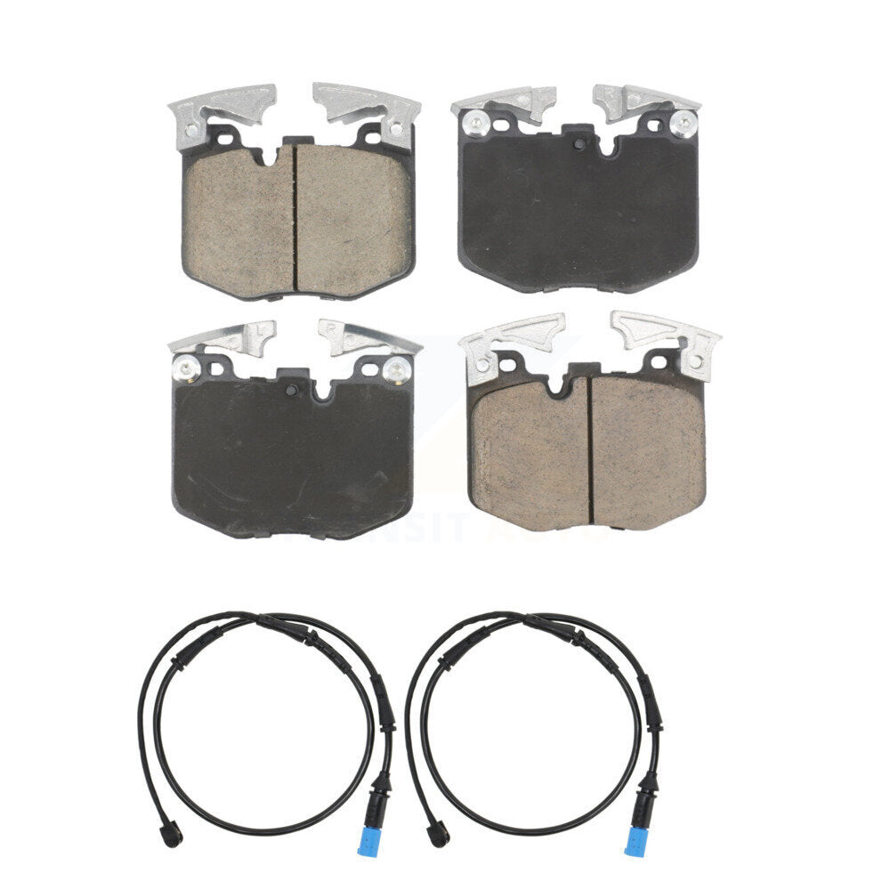 Ceramic Disc Brake Pads And Wear Sensor Pairs Front Kit For BMW X5 X7