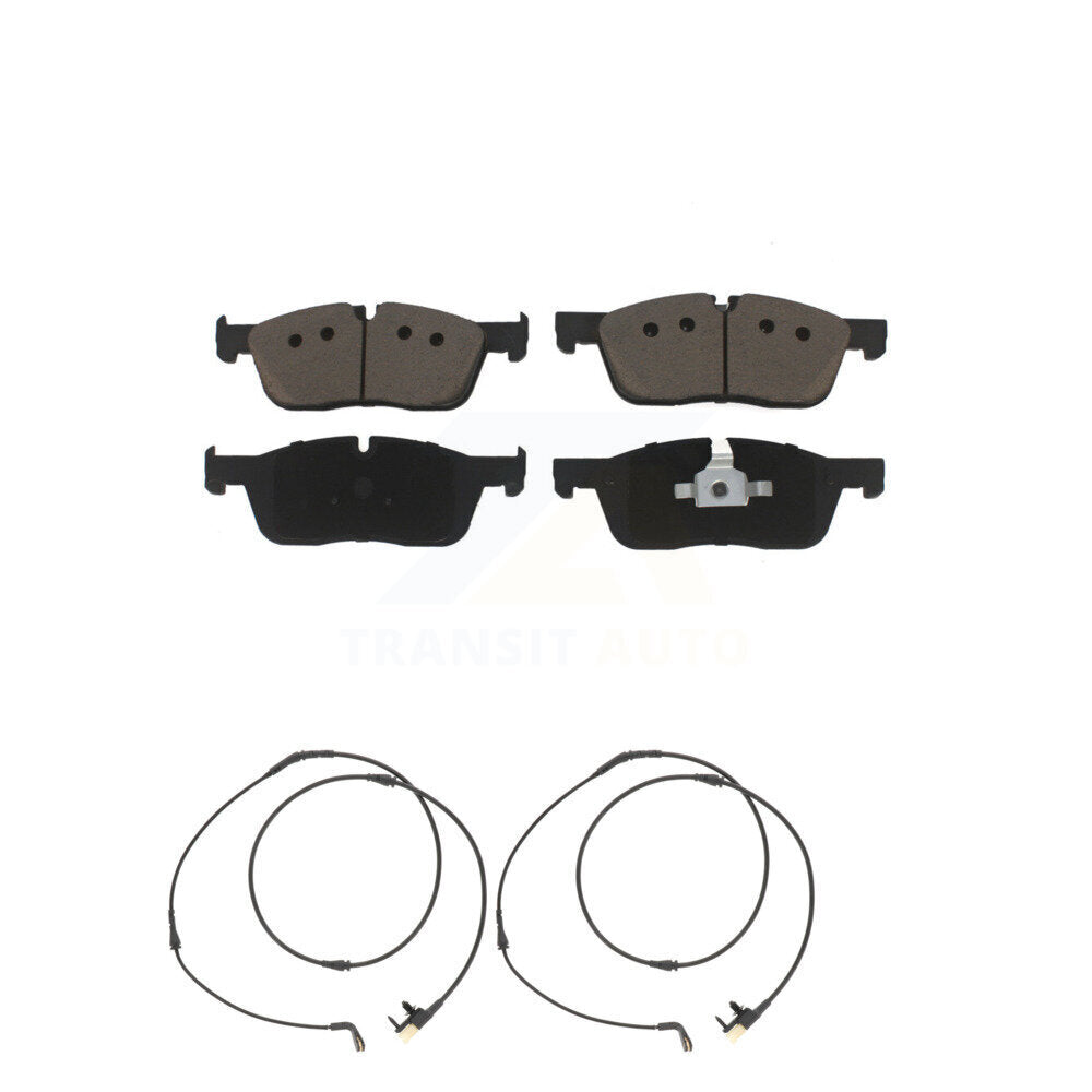 Ceramic Brake Pads Wear Sensor Pair Front Kit For Jaguar F-Pace Land Rover Range