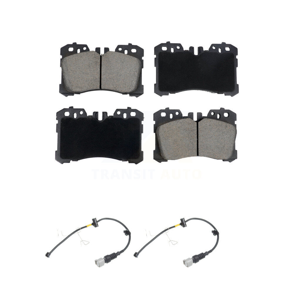 Ceramic Disc Brake Pads And Wear Sensor Pairs Front Kit For Lexus LS500 LS500h