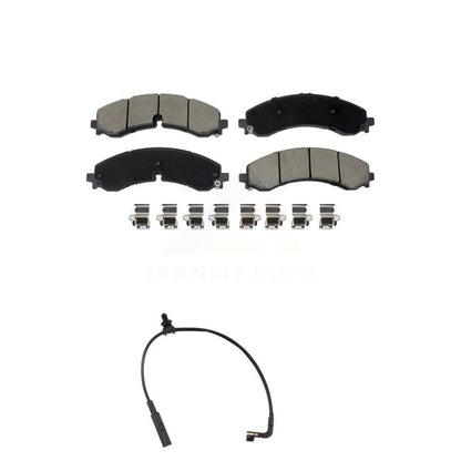 Ceramic Brake Pads & Wear Sensor Front Kit For GMC Chevrolet Sierra 2500 HD 3500